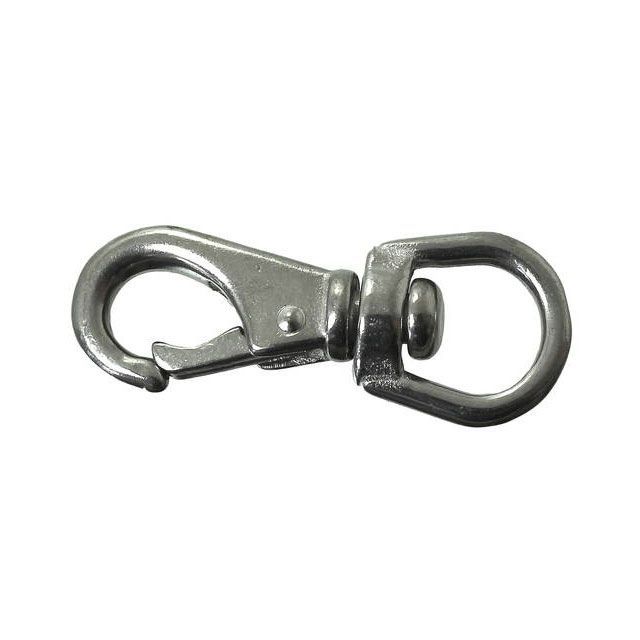 ●メーカー名：ニッサチェイン / nissa chain●商品名：ステン Wレバースナップ 65mm●メーカー品番：SLS1065●JANコード：4968462223435商品の保証は、メーカー保証書の内容に準じます。●仕様■D：4mm■L：70mm■A：22mm■B：17mm■C：8mm■重量：43g■参考使用荷重：50kg●備考■アイの部分がスイベルで回転しますので、チェインなどがからみません。■チェイン・ワイヤーロープなどの連結、末端の金具として。●写真注意※画像はイメージです。