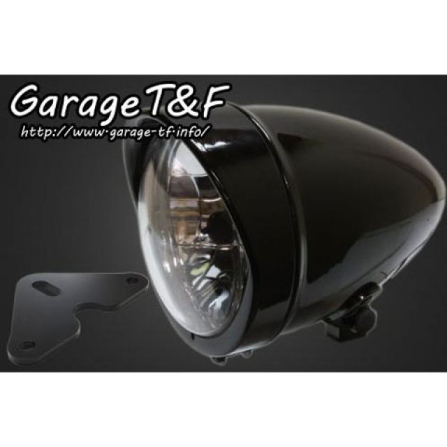 ●メーカー名：ガレージT&F / T&F(ガレージティーアンドエフ)●商品名：4.5インチロケットライト＆ライトステー（タイプF）キット●カラー ブラック・カラー：メッキはこちら●メーカー品番：・GT250HL03商品の保証は、メーカー保証書の内容に準じます。材質ライト：スチール製 ステー：スチール製ブラック仕上げサイズレンズ部：約114mm 全長：約180mm仕様バルブ：12V60/55W H4備考ヘッドライトとヘッドライトステーのお買い得なKITです。車種専用ステー付きで簡単ボルトオン。H4バルブで明るいです。※掲載画像はイメージです。実際の商品とは色味や仕様が異なる場合がございます。メーカー車種年式型式・フレームNo.その他スズキグラストラッカースズキグラストラッカービッグボーイ※商品掲載時の適合情報です。年式が新しい車両については、必ずメーカーサイトにて適合をご確認ください。