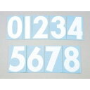 キタコ ゼッケンステッカー カラー 白 サイズ 大(フロントゼッケン用) タイプ 番号0 000-0005000