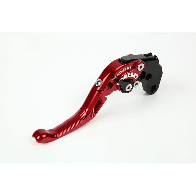 リデア 可倒式アジャストショートクラッチレバー（レッド） アジャスト シルバー RIDU01982-SR