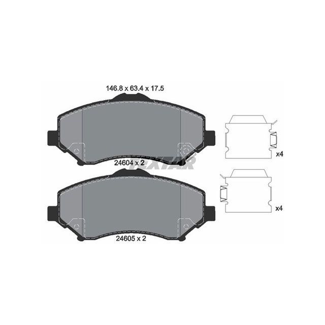 TEXTAR 2460402 ブレーキパッド 2460402 テクスター ブレーキ 車 自動車