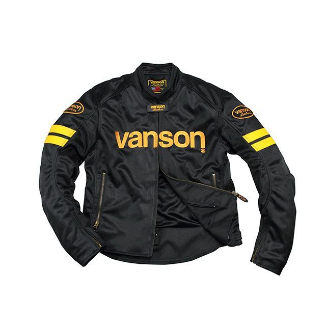 VANSON 2020春夏モデル VS20106S メッシュジャケット（ブラック/イエロー） サイズ：3XL VS20106S バンソン ジャケット バイク