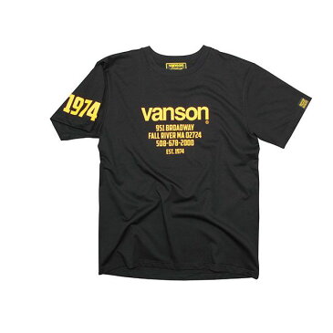 バンソン カジュアルウェア 2020春夏モデル VS20803S メッシュTシャツ（ブラック/イエロー） サイズ：M VANSON