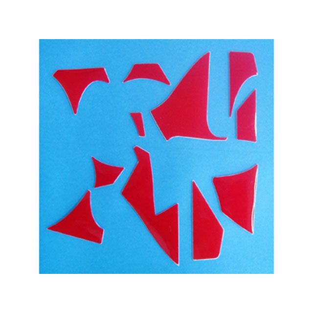 【メーカー直送】力造 ブーツデカールキット（アルパインスターNostop専用） カラー レッド PC-80ALPRD