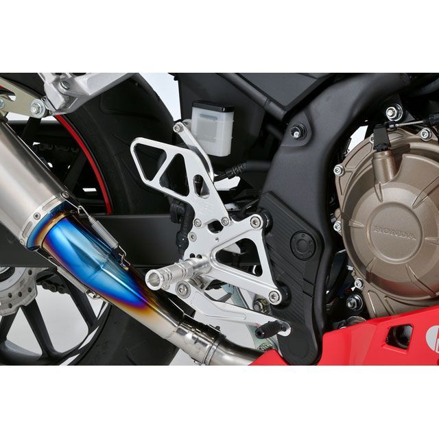 正規品／OVER RACING CBR400R （16-） バックステップキット（シルバー） 51-102-01 オーバーレーシング バックステップ関連パーツ バイク CBR400R