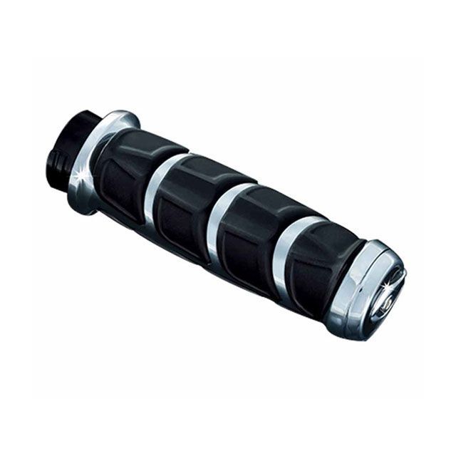 クリアキン KINETICグリップ クローム 1ペア 1インチハンドルバー対応 T14-KUR6372