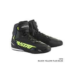 正規品／Alpinestars ファスター3 シューズ（ブラック/イエローフロー/ブルー） サイズ：9.5 アルパインスターズ レーシングブーツ バイク