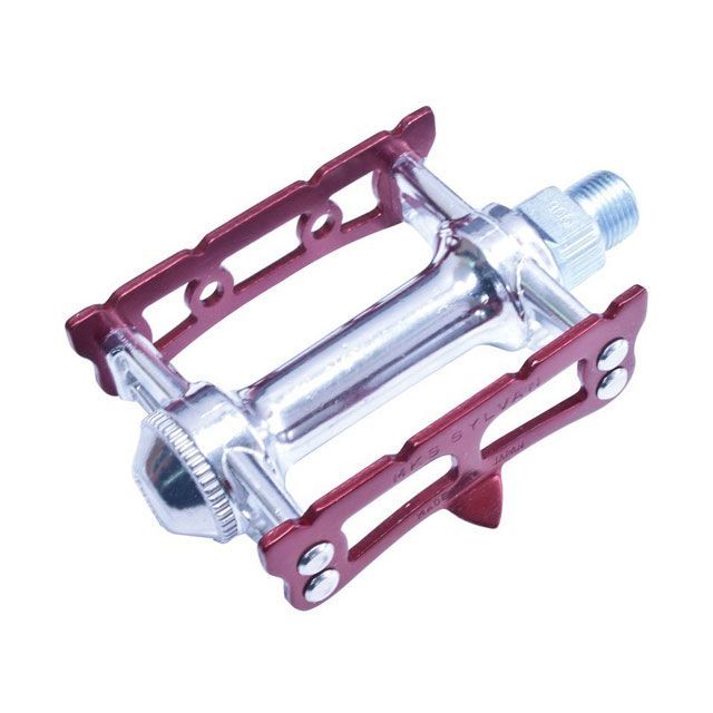 三ヶ島（自転車） ペダル（SYLVAN TRACK）左右ペア 9/16芯（レッド）