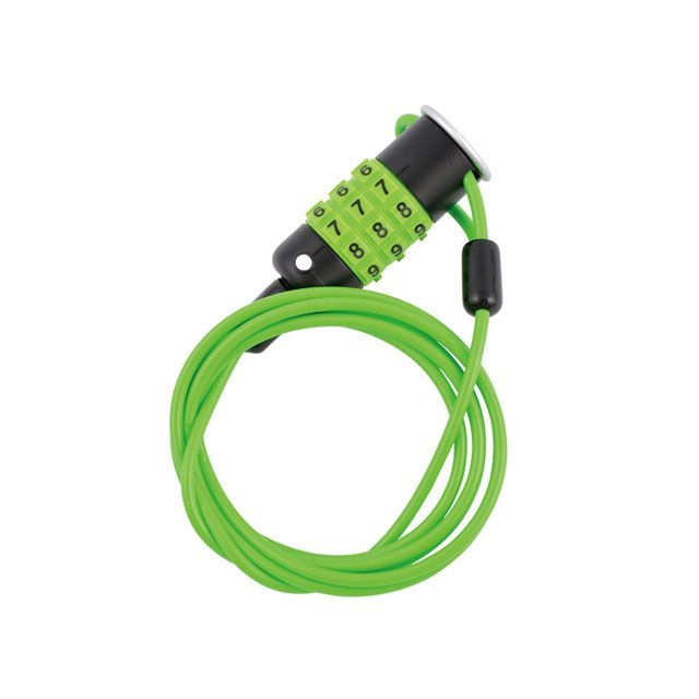 ノグチ（自転車） ダイヤル式ワイヤーロック（JY-172P）φ3mm×1200mm 暗証番号変更可能（グリーン）