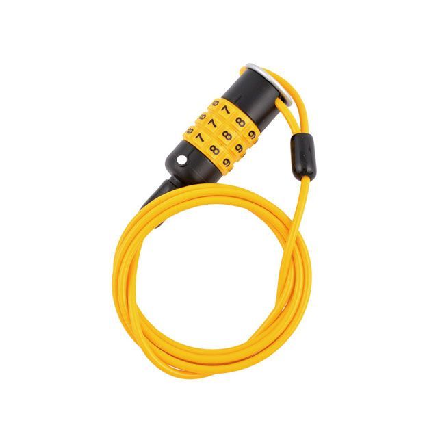 ノグチ（自転車） ダイヤル式ワイヤーロック（JY-172P）φ3mm×1200mm 暗証番号変更可能（イエロー/ブラック ）