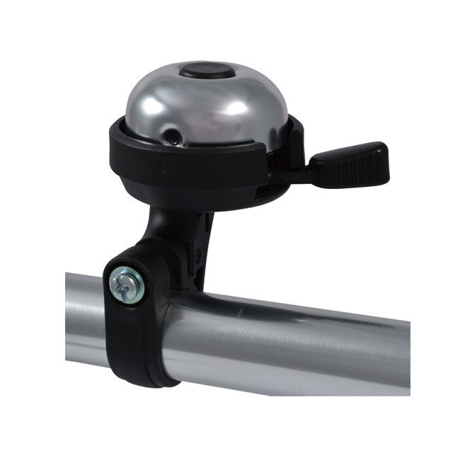 扇工業（自転車） 自転車用ベル（ノッポベル） グリップシフターと干渉しない（シルバー/ブラック）