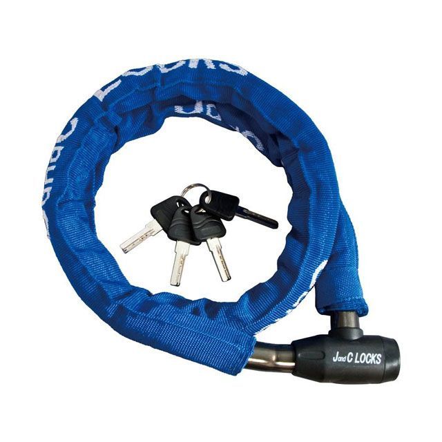 ジェイ＆シー（自転車） ワイヤーロック（JC-006W）φ18mm×1200mm 布カバー（ブルー）