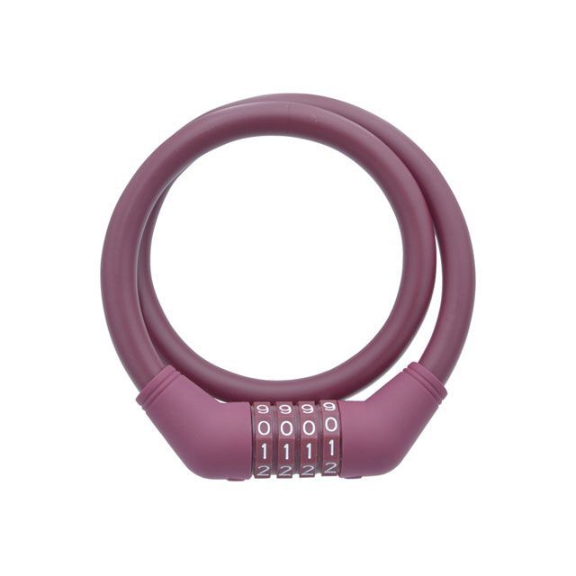 ゴリン（自転車） ダイヤル式ワイヤーロック（G-228W）φ12mm×600mm 暗証番号変更可能（紅）