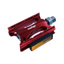ウェルゴ(自転車) 自転車 ペダル (LU-C16) クロモリ製アクスル シールドベアリング 左右ペア 9/16芯(レッド) LU-C16