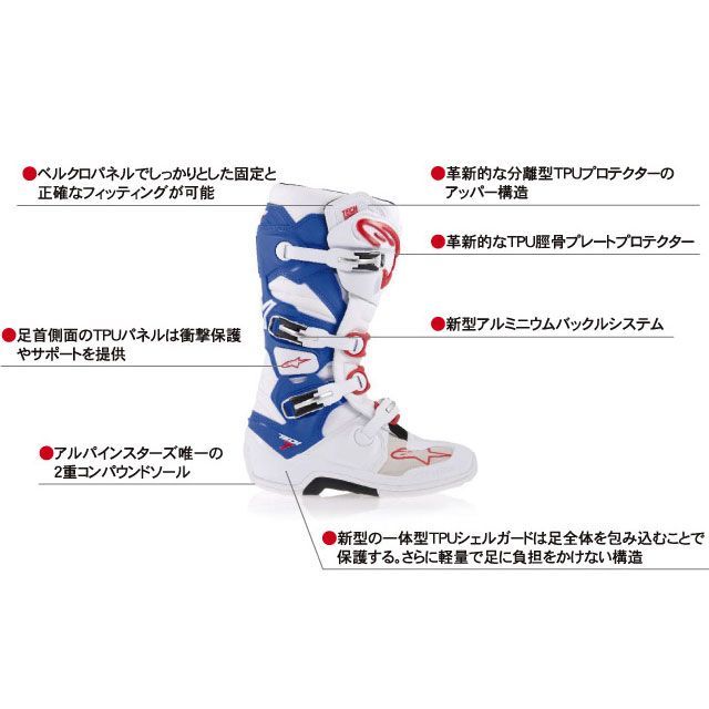 【雑誌付き】Alpinestars オフロードブーツ テック7 カラー：ブラック サイズ：7 アルパインスターズ