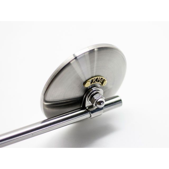 モーターロック JCMAミラー φ80 ヘアライン タイプ 2. Brass/Nickel（ブラスタグ/ニッケルリベット） M..