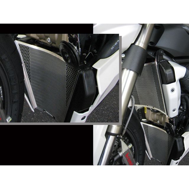 エッチングファクトリー Streetfighter用 ラジエターガード Lower Streetfighter カラー 黒エンブレム RGD-SFL-00-bl