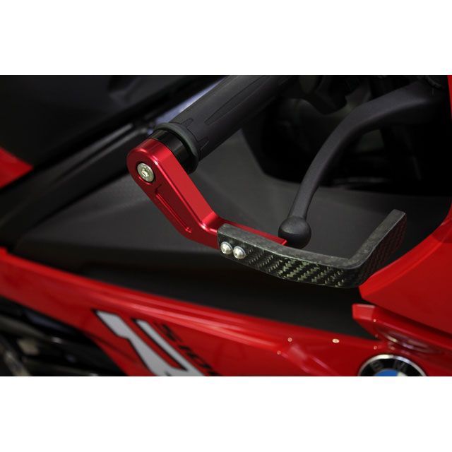SPEEDRA レバーガード 右側 S1000RR アルミ部分 レッド カーボン部分 綾織り艶消し ACLGBM02RDTM