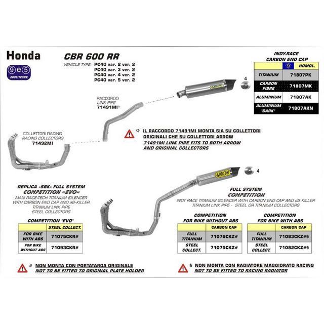 ●メーカー名：アロー / ARROW●商品名：HONDA CBR 600 RR 13 STEEL LINK PIPE FOR ORIGINAL AND COLLECTORS ｜ 71491MI●メーカー品番：arr_71491MI商品の保証は、メーカー保証書の内容に準じます。備考品番：71491MIEAN Code： 8019799060722Arrow ／ アロー コネクション パイプ for original and Arrow ／ アロー elbows Honda CBR 600 RR 2013-2014ご注意※当商品は並行輸入品となります。 本国に在庫がある場合、通常3〜4週間で日本に入荷します。お届けにお時間要しますので予めご了承下さい。※掲載画像はイメージです。実際の商品とは色味や仕様が異なる場合がございます。