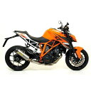 アロー KTM 1290 SUPER DUKE R 14 HOMOLOGATED TITANIUM RACE-TECH SILENCER WITH CARBON...