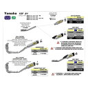 アロー YAMAHA YZF R1 15 HOMOLOGATED ALUMINIUM DARK INDY RACE SILENCER WITH CARBON E...