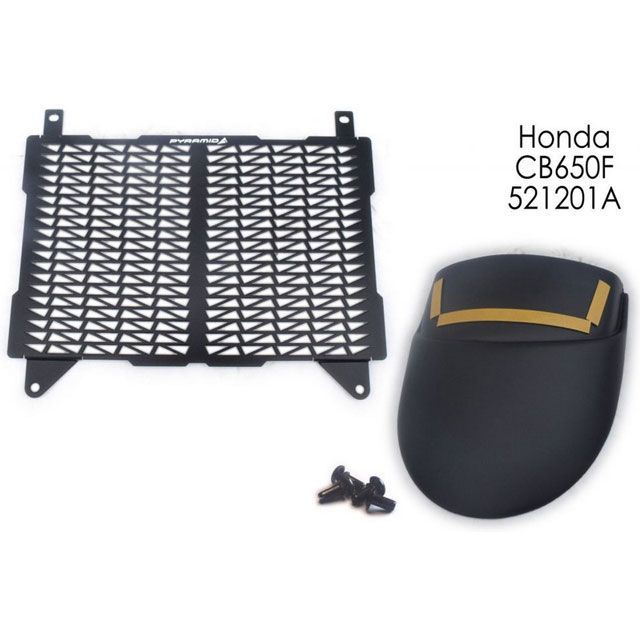 PYRAMID PLASTICS Honda CB 650 F Radiator Guard Matte Black 2012＞ ｜ 521201A pyr_521201A ピラミッドプラスチック ラジエター関連パーツ バイク CB650F