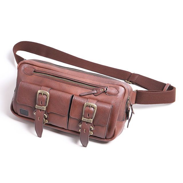 デグナー W-114 レザーボディバッグ（ブラウン） W-114