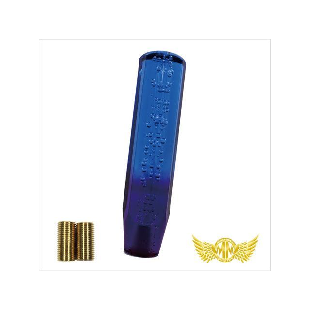 【正規品】マッドマックス クリスタルシフトノブ 泡 グラデーション 200mm ブルー/パープル MM75-0017-BLP
