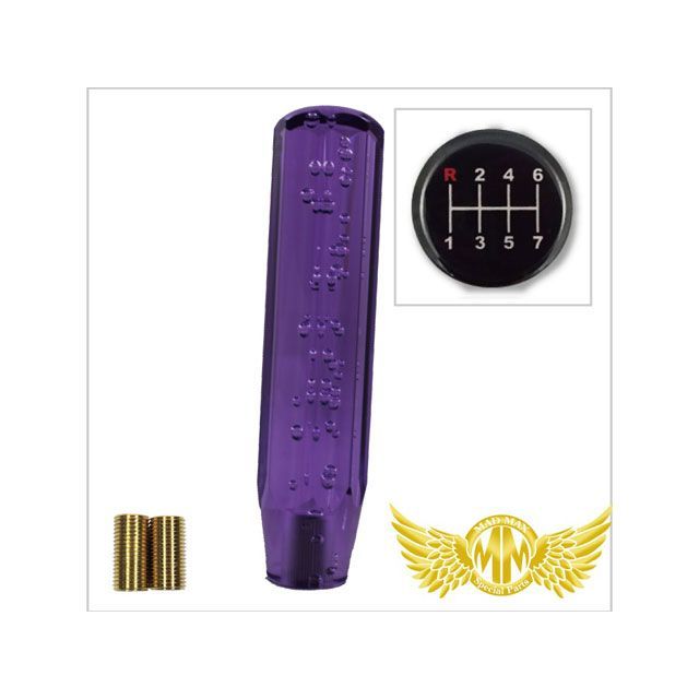 【正規品】マッドマックス クリスタル シフトノブ 泡 200mm パープル ふそう スーパーグレート日野 プロフィア いすゞ UD 久遠 クオン用 MM75-17117-PU