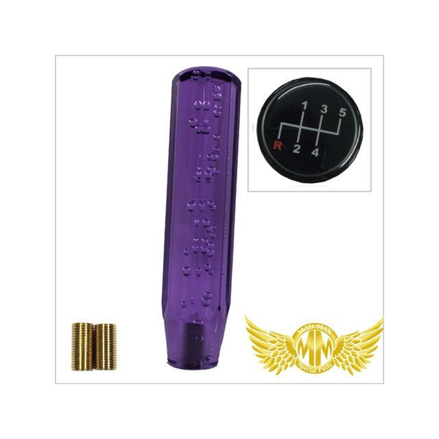 【正規品】マッドマックス クリスタル シフトノブ 泡 200mm パープル ふそう ブルーテックキャンター 用 MM75-17617-PU