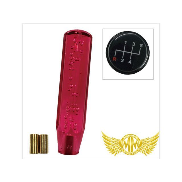 【正規品】マッドマックス クリスタル シフトノブ 泡 200mm レッド ふそう ブルーテックキャンター 用 MM75-17617-RD