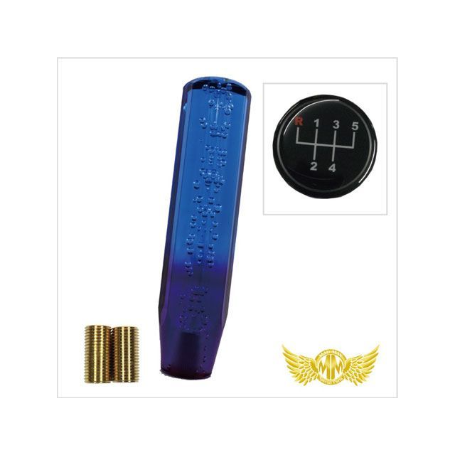 【正規品】マッドマックス クリスタル シフトノブ 泡 200mm ブルー/パープル いすゞ 07エルフ用 MM75-17717-BLP