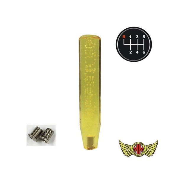 【正規品】マッドマックス クリスタルシフトノブ 泡 250mm イエロー 変換アダプター付き UD ビックサム UD ファインコンドル用 MM75-26826-YE