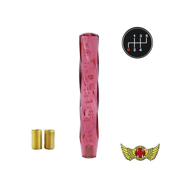 【正規品】マッドマックス ツイストシフトノブ 泡 300mm レッド 変換アダプター付き ふそう ブルーテックキャンター 用 MM75-30630-RD