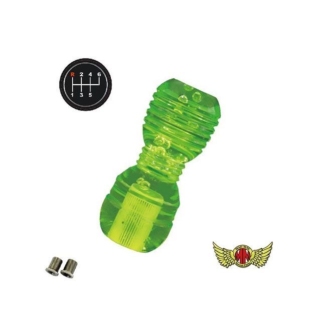 【正規品】マッドマックス DENMAシフトノブ 泡 100mm 変換アダプター付き グリーン ふそう キャンター いすゞ フォワード フルコン ファイター 07エルフのローキャブ用 MM75-33333-GN