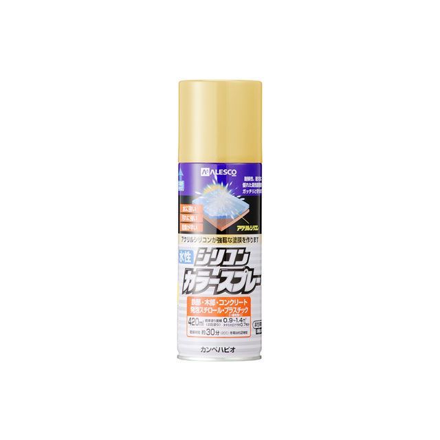 カンペハピオ 水性シリコンカラースプレー クリーム 420ML ・00507654042420