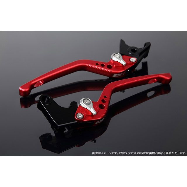 【正規品】SPEEDRA アジャストレバー 3Dロング（レバー本体カラー：マットレッド） ADV150 アジャスターカラー マットシルバー LVEM078RD-SR