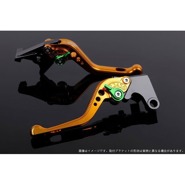 SPEEDRA アジャストレバー 3Dショート（レバー本体カラー：ゴールド） ADV150 アジャスターカラー グリーン LVFG078GD-GN