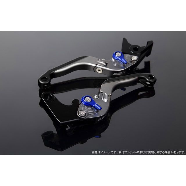 乐天商城 - SPEEDRA アジャストレバー 可倒延長式（レバー本体カラー：マットチタン） ADV150 アジャスターカラー マットブルー エクステンションカラー マットブラック LVGM078TM-BEBK