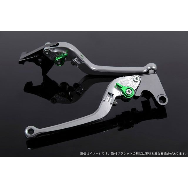 SPEEDRA アジャストレバー スタンダード可倒式（レバー本体カラー：シルバー） スクランブラーカフェレーサー アジャスターカラー グリーン LVAG080SR-GN