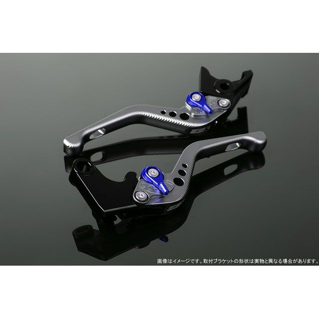 SPEEDRA アジャストレバー 3Dショート（レバー本体カラー：マットチタン） ハイパーモタード939 SP スクランブラーカフェレーサー アジャスターカラー マットブルー LVFM080TM-BE