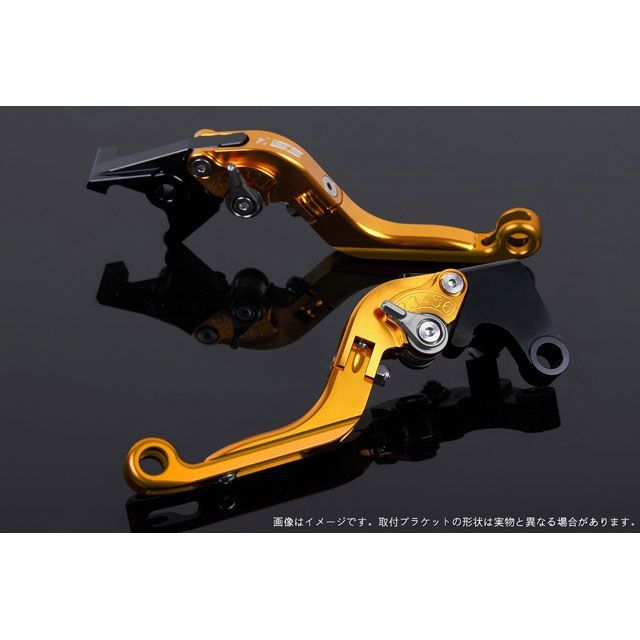 SPEEDRA アジャストレバー 可倒延長式（レバー本体カラー：ゴールド） ハイパーモタード939 SP スクランブラーカフェレーサー アジャスターカラー チタン エクステンションカラー ゴールド LVGG080GD-TMGD