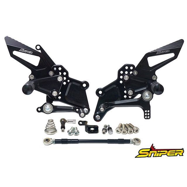 SNIPER YZF-R25/YZF-R3 MT-25/MT-03 ストリート用 バックステップ 黒 ABS対応 SP0112BK スナイパー バックステップ関連パーツ バイク