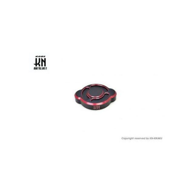 KN企画 アルミCNC ラジエーターキャップ【水冷車両バイク全般】Mブラック/レッド KN-RC-BKRD