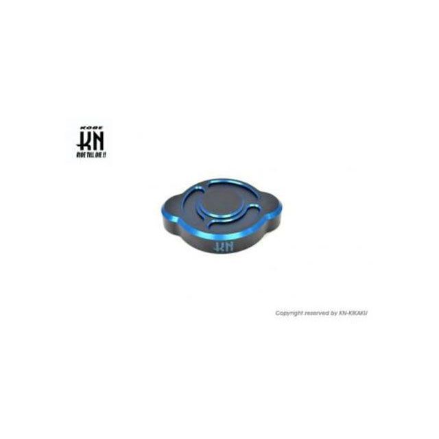 KN企画 アルミCNC ラジエーターキャップ【水冷車両バイク全般】Mブラック/ブルー KN-RC-BKDB