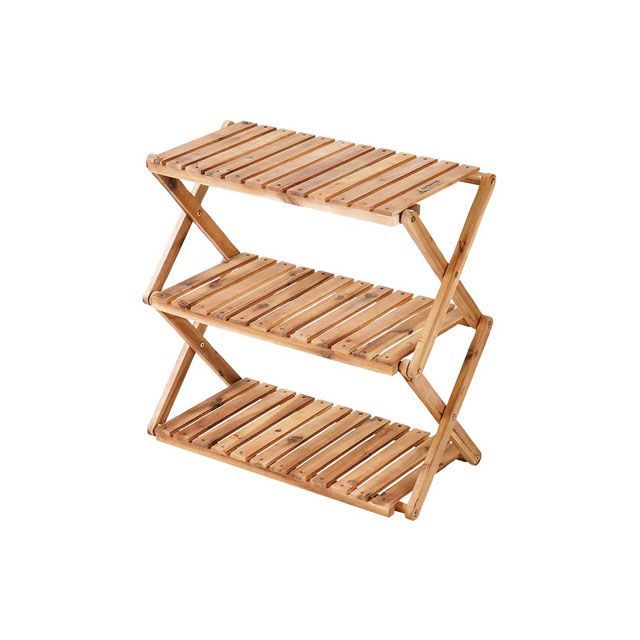 キャプテンスタッグ CSクラシックス 木製3段MOVEラック（600） UP-2581