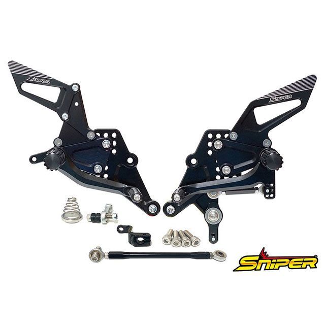 正規品／SNIPER CBR250RR MC51 レース用 バックステップ 黒 逆シフト専用 転倒保証付 SP0117SBK スナイパー バックステップ関連パーツ バイク CBR250RR