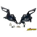 正規品／SNIPER CBR250RR MC51 レース用 バックステップ 黒 クイックシフター付 逆シフト専用 転倒保証付 SP0117QBK スナイパー バックステップ関連パーツ バイク CBR250RR