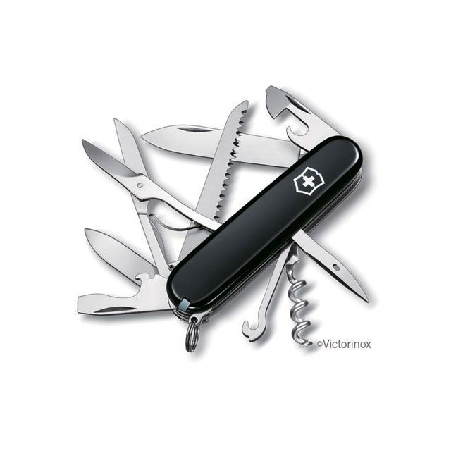 ●メーカー名：ビクトリノックス / Victorinox●商品名：91mm ハントマン BK ＃1.3713.3●メーカー品番：・1.37 13.3-GB●JANコード：7611160104397商品の保証は、メーカー保証書の内容に準じます。●備考■ビクトリノックスの代表モデル。■海や山や川、キャンプはもちろん、書斎やオフィスにあればとても重宝します。■使用頻度の高いツールをバランスよく搭載し、握りやすく使いやすいサイズに収まっています。■アウトドア用や防災用として特に人気のモデル。■サイズ：91mm ■カラー：ブラック ■原産国：スイス ■機能数：15●写真注意※画像はイメージです。