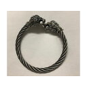Bill Wall Leather Animal Head Cable Bangle(Lion) B567Lion